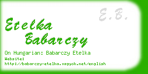 etelka babarczy business card